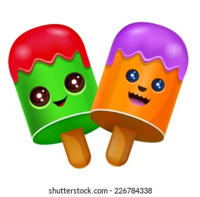 Funny Smiling Ice Creams