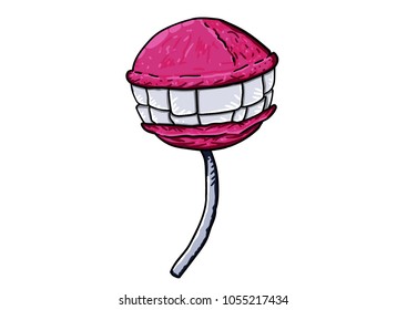 funny smiling lollipop
