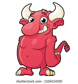 Funny smiling monster