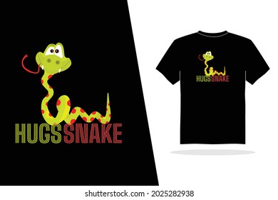 funny snack face, hug snack, love snake, t-shirt, design ,pattern style, vector illustration design