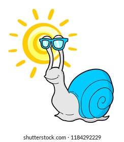 funny snail illustration