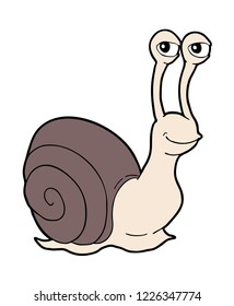 funny snail illustration