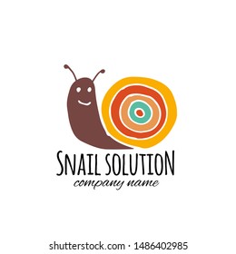 Funny snail logo for your design