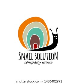 Funny snail logo for your design