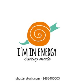 Funny snail logo for your design