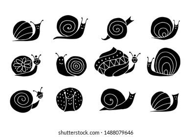 Funny snail logo for your design