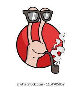 funny snail smoking