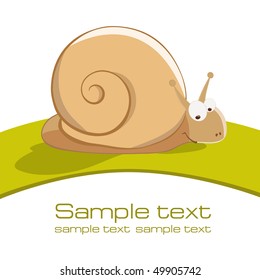 funny snail with space for text