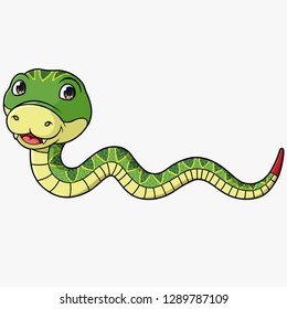 funny snake cartoon
