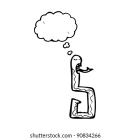 caricatura divertida de serpiente