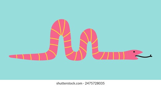 Funny snake vector illustration for kids design