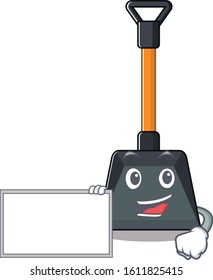 Funny Snow Shovel Cartoon Character Design Style With Board