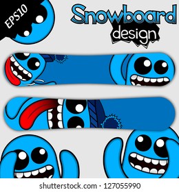 Funny Snowboard Design | EPS10 Vector