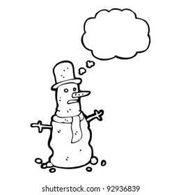 desenho engraçado do boneco de neve
