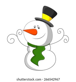 Funny Snowman Character