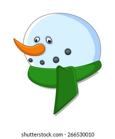 Funny Snowman Character Face