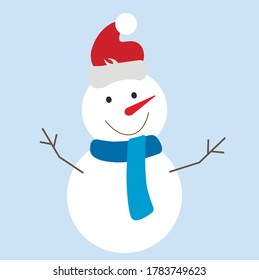 Schneemann, Charakter, Vektorgrafik