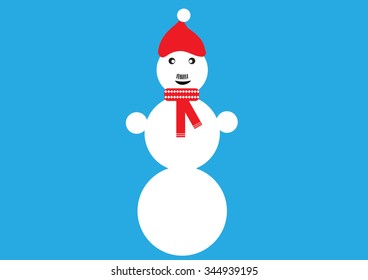 Funny snowman Christmas postcard pattern