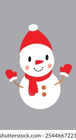 funny snowman for merry christmas