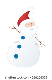 Funny Snowman Santa