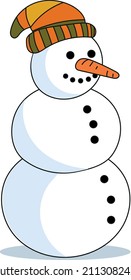 Funny snowman vector designe illustration