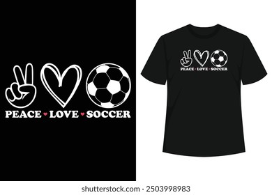 Funny Soccer gift perfect for any Player, lover. Trendy Peace Love  Graphics is a great gift for men's or women's player for their birthday.