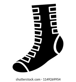 Funny sock icon. Simple illustration of funny sock vector icon for web design isolated on white background