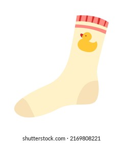 Funny Socks with ducks. Vector illustration