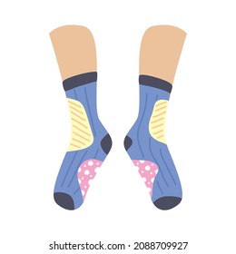 funny socks in foots icon