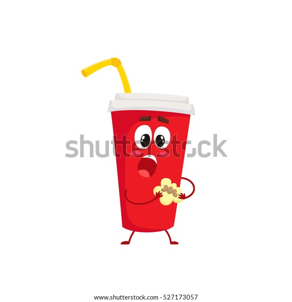 Funny Soft Drink Paper Cup Character Stock Vector (Royalty Free ...