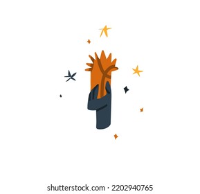 Funny space meditating strange cosmos figure people characters collection set.Cute abstract creature alien from space,magic with stars and moon.Cartoon style.Vector strange character design concept.