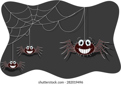 Funny spider cartoon
