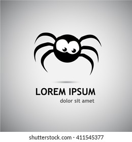 funny spider logo. Vector