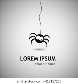 funny spider logo. Vector