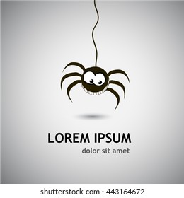 funny spider logo. Vector