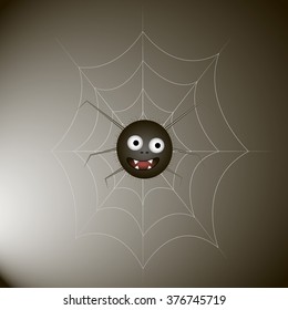Funny spider. Vector Illustration.