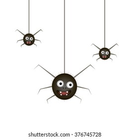 Funny spider. Vector Illustration.