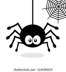 Funny spider vector isolated. cartoon style