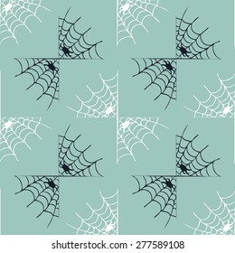 Funny spiders seamless pattern. Colorful kids background pattern.