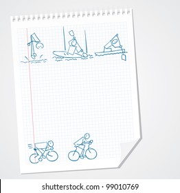Funny Sport Doodle set 3