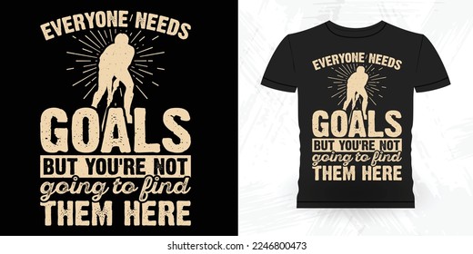 Funny Sports Hockey Player Gift Retro Vintage Hockey T-shirt Design 