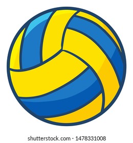 Yellow Blue Volleyball Gradient Sign Isolated Stock Vector (Royalty ...