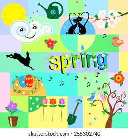 Funny spring background