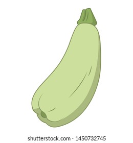 Funny squash in cartoon style. Concept Fruits and vegetables. Summer.