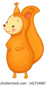 funny squirrel cartoon character