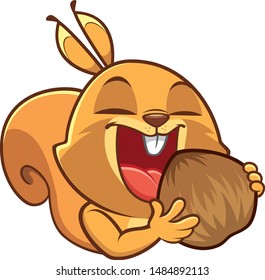 Funny Squirrel with a nut