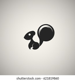 Funny squirrel, skunk, fox, striped tail