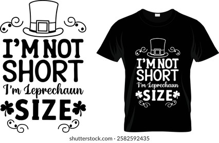 Funny St Patricks Day Leprechaun  inspirational T-shirt Design with Typography vector illustration. Lettering print for t-shirts, posters, stickers, flyers, cards, banners, invitations