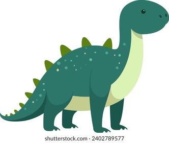 Funny Standing Dinosaur Vector Illustration
