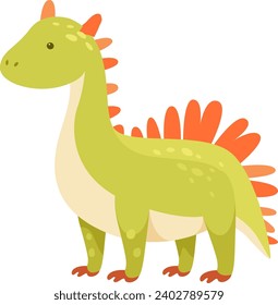 Funny Standing Dinosaur Vector Illustration